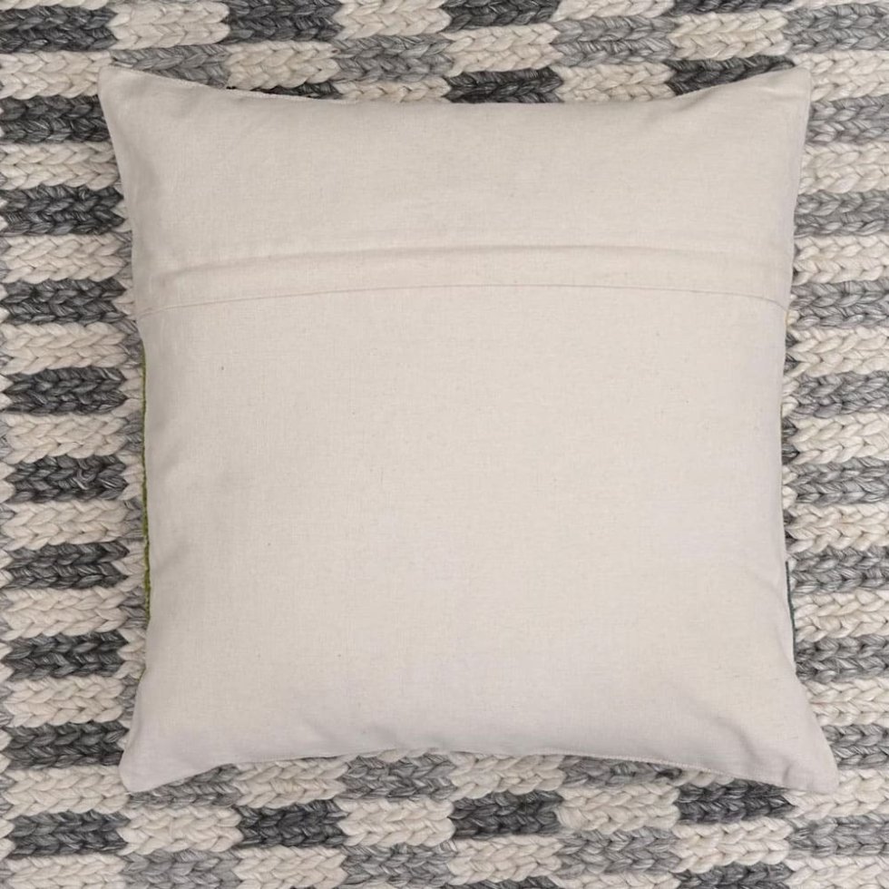 Kudde i ull och jute med ornament i elfenben - Bild 2