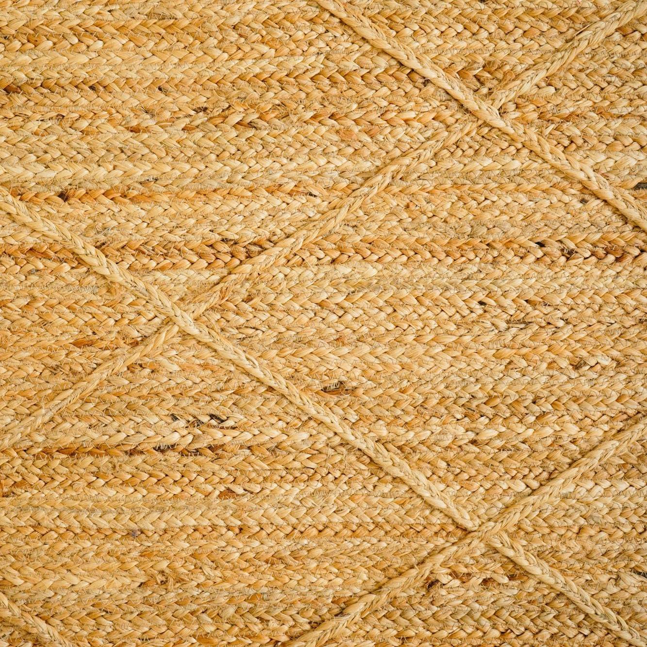 Naturlig flätad matta av diamantjute Naturlig flätad matta av diamantjute - Bild 2