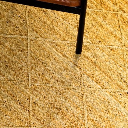 Naturlig flätad matta av diamantjute