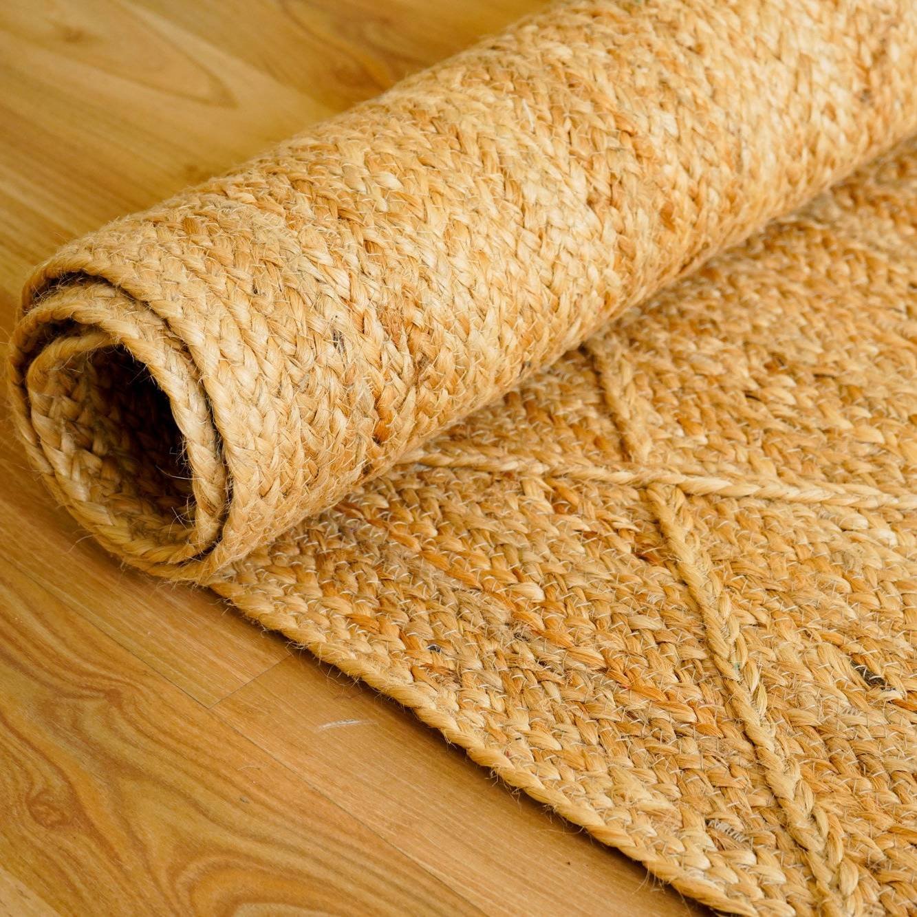 Naturlig flätad matta av diamantjute Naturlig flätad matta av diamantjute - Bild 4