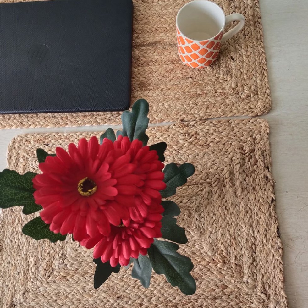 Rektangulära placemats av jute i naturmaterial - Bild 2