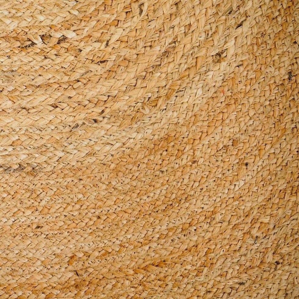 Naturlig oval matta i jute med skulpterad yta - Bild 3