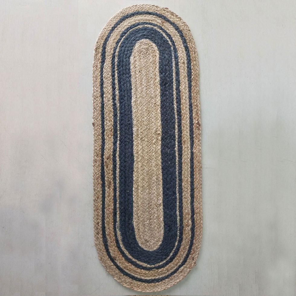 Bordslöpare och bordsunderlägg i oval jute - Bild 3