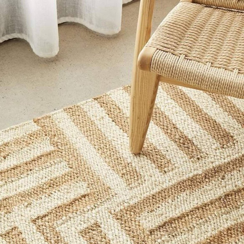 Matta i skandinavisk stil av hampa och jute - Bild 2