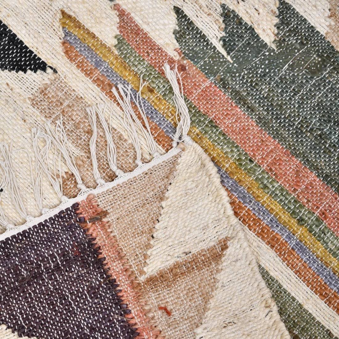 Vintage kelimmatta i bomull och jute Vintage kelimmatta i bomull och jute - Bild 6