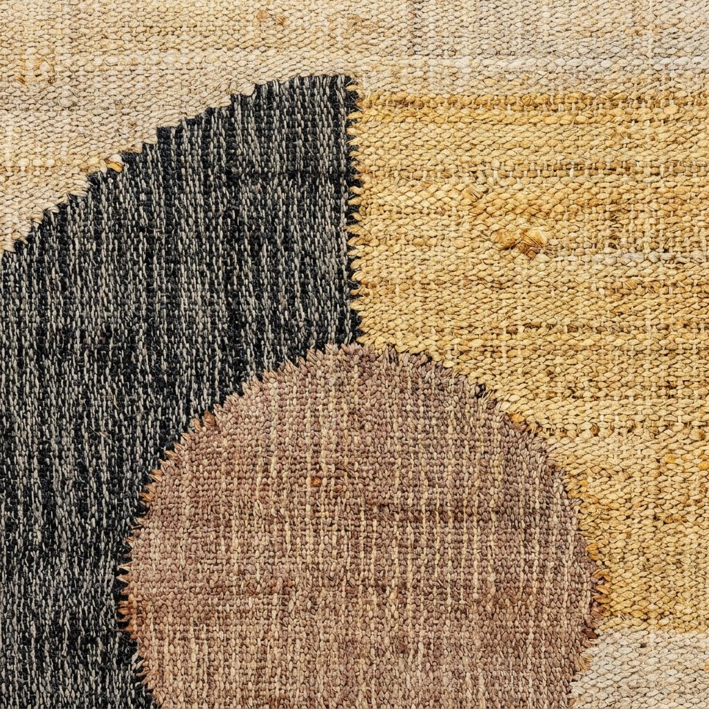 Rustik modern jute matta vardagsrum Rustic modern jute rug living room