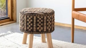 Hem jute ottoman handmade