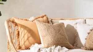 Hem jute pillow in living areas main