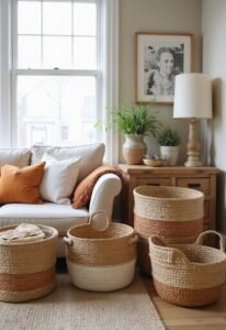 Hem jute basket living room 1