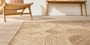 Hem jute main rug for room